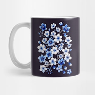 Blue Cherry Blossoms Mug